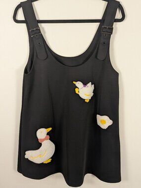 ESTER HSU x LEDiN Duck Appliqué Jumper Dress Rare Designer Collaboration | Sz L